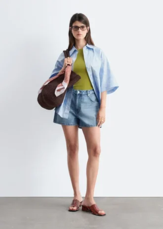 Afslappede denimshorts
