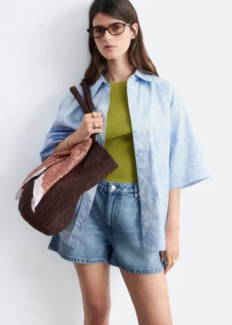 Afslappede denimshorts