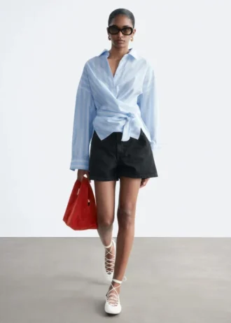 Afslappede denimshorts