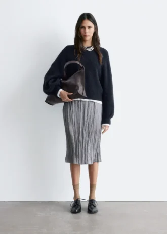Alpaca-blandet sweater med ballonærmer