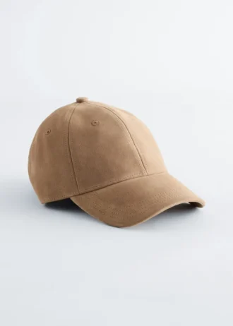 Baseballkasket i ruskind