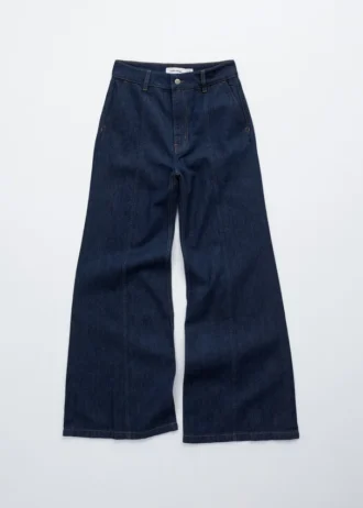 Bootcut-Jeans med omviklet søm