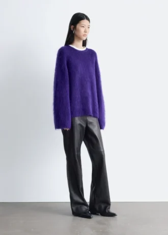 Bootcut læderbukser