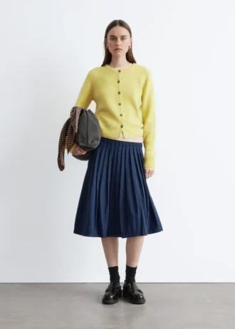 Cardigan i alpaca-blanding