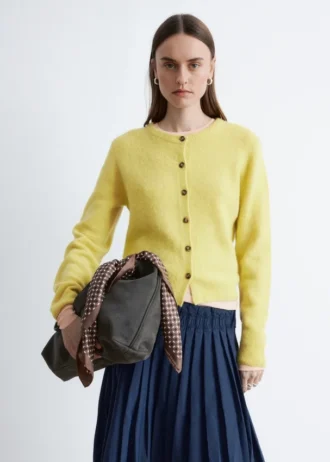 Cardigan i alpaca-blanding