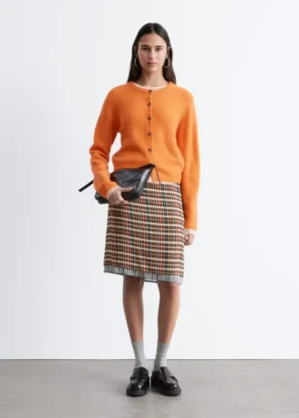 Cardigan i alpaca-blanding