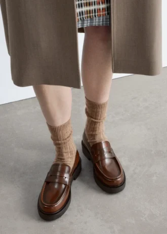 Chunky læderloafers