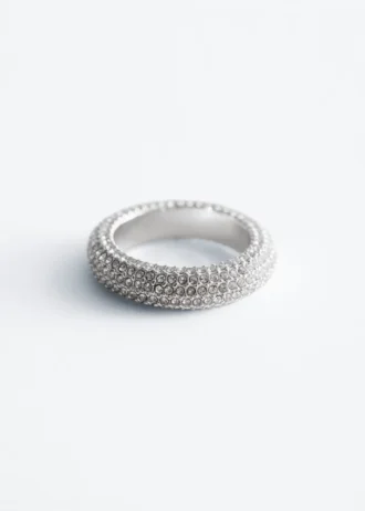 Chunky ring med rhinestones