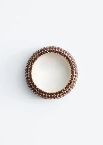 Chunky ring med rhinestones