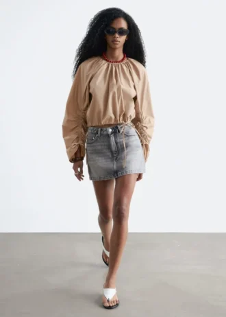 Denim-miniskirt