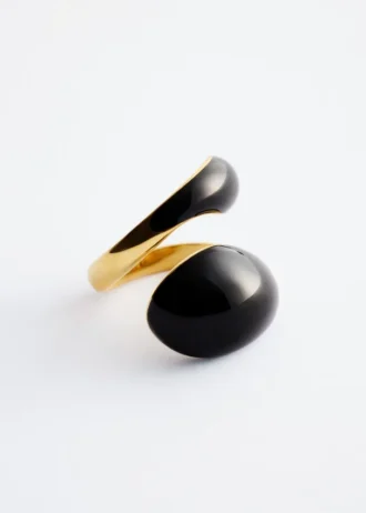 Dobbelt-snoet skulpturel ring