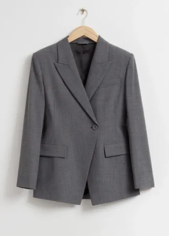 Dobbeltknappet asymmetrisk blazer