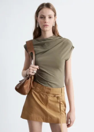 Draperet jersey-top