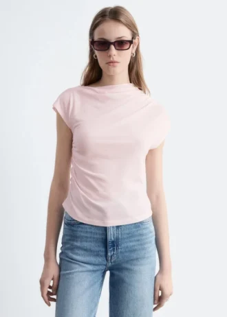 Draperet jersey-top