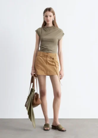 Draperet jersey-top