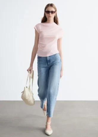 Draperet jersey-top