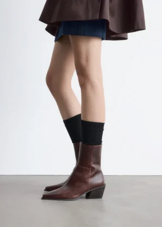 Elegante lædercowboystøvler
