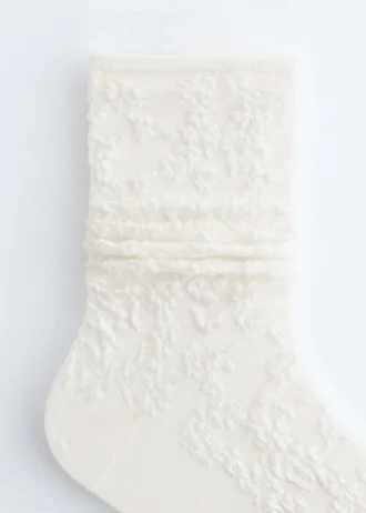 Jacquard-strikkede strømper
