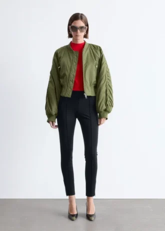 Jersey-leggings med pintucks