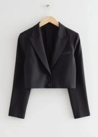 Kort uldblazer