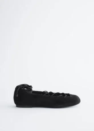 Lace-Up læderballerinaer