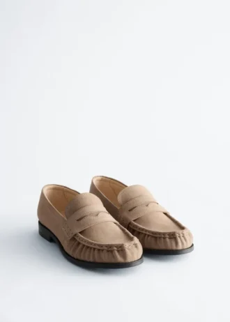 Læder-pennyloafers