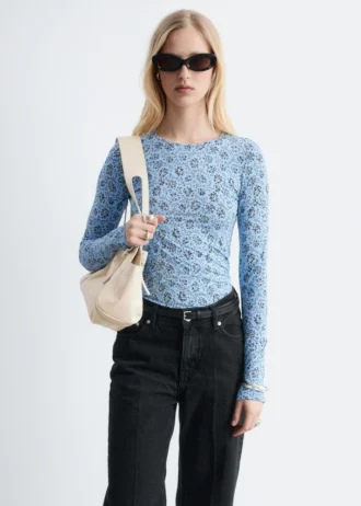 Langærmet jersey-top