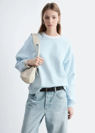 Oversized sweatshirt i bomuldsjersey