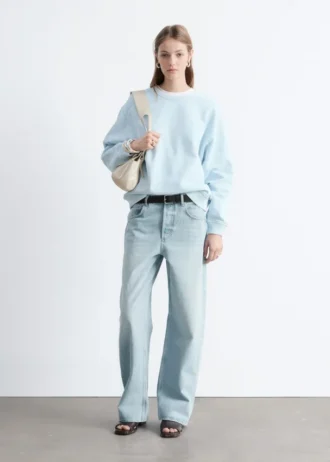 Oversized sweatshirt i bomuldsjersey
