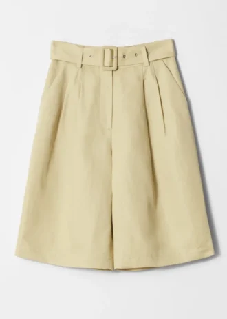 Plisserede bermuda-shorts