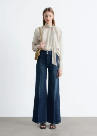 Press-Crease Flared Jeans