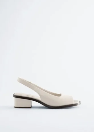 Slingback-sandaler i nappalæder