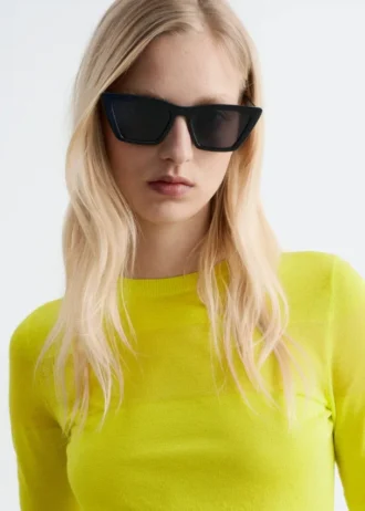 Kantede Cat Eye-solbriller