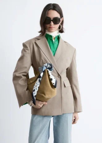 Tapered uldblazer